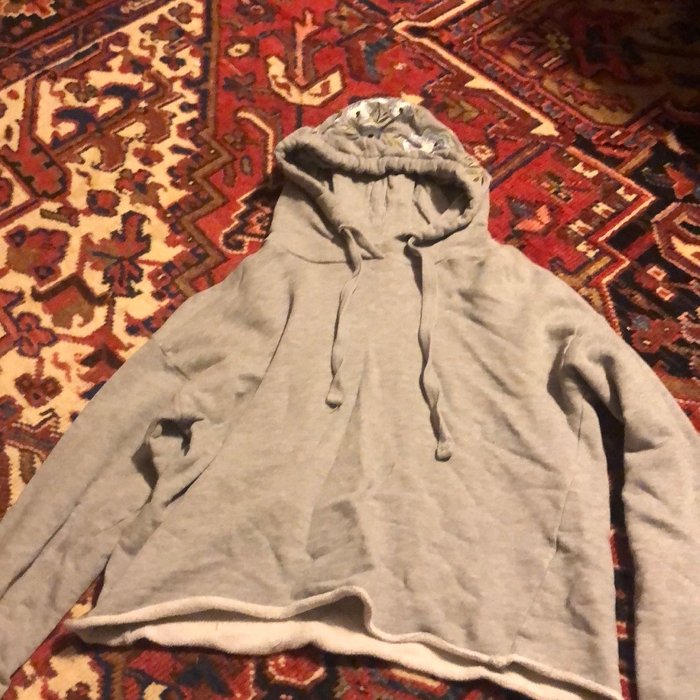 A cropped hoodie.